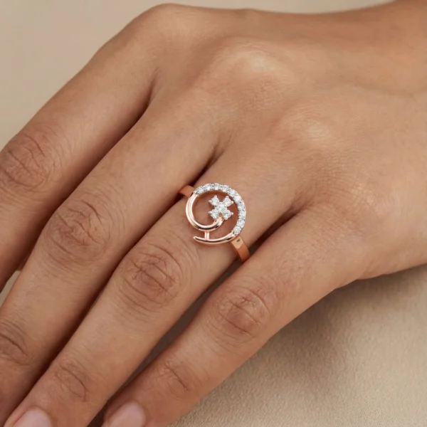 Yellow Gold Diamond Ring - ALR00801