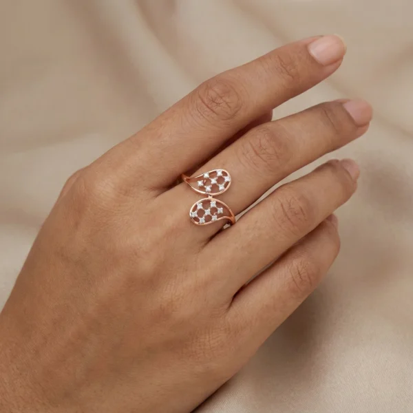 Rose Gold Diamond Ring - ALR00807