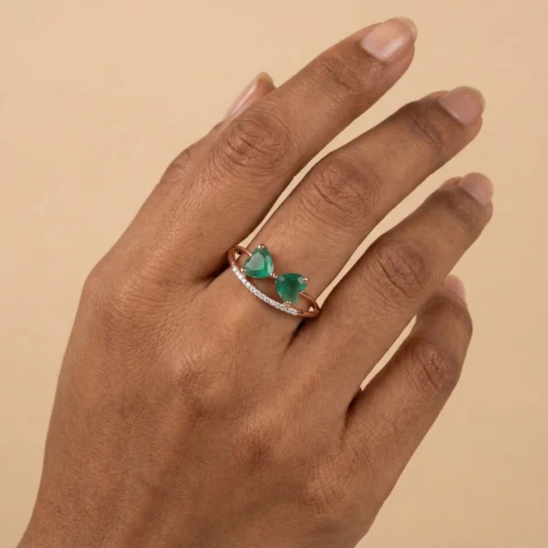 Rose Gold Diamond Ring - ALR00809