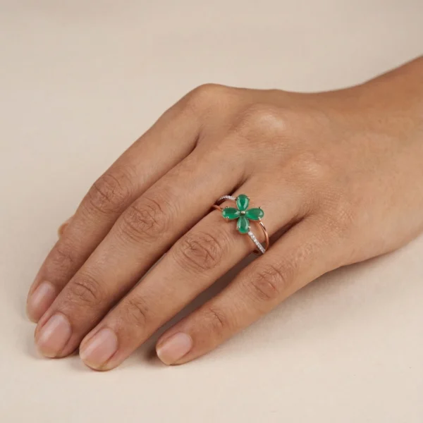 Rose Gold Diamond Ring - ALR00815