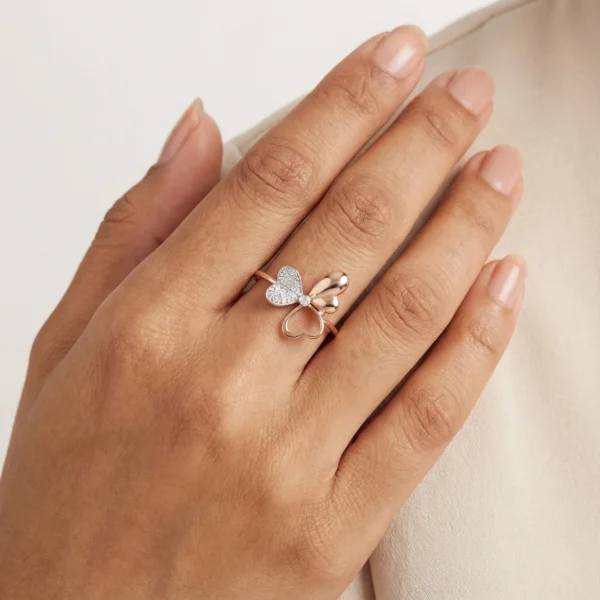 Rose Gold Diamond Ring - ALR00818