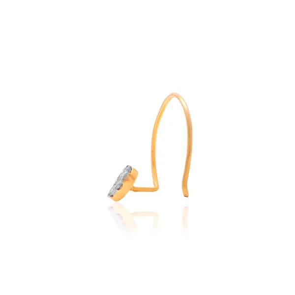 Yellow Gold Diamond Nose Pin - ANP00055