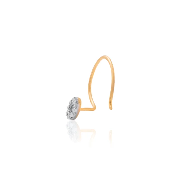 Yellow Gold Diamond Nose Pin - ANP00062