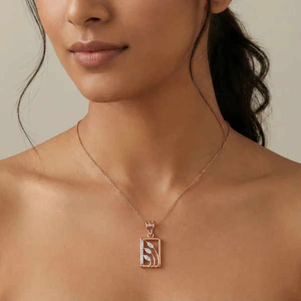 Rose Gold Diamond Pendant - APS00264