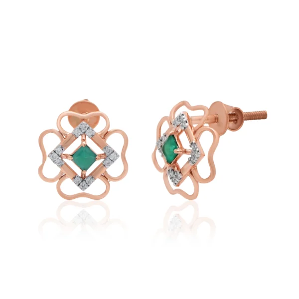 Rose Gold Diamond Earrings