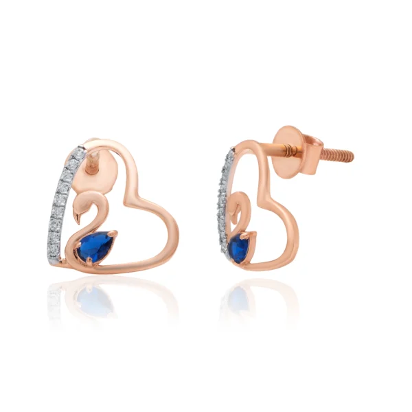 Rose Gold Diamond Earrings