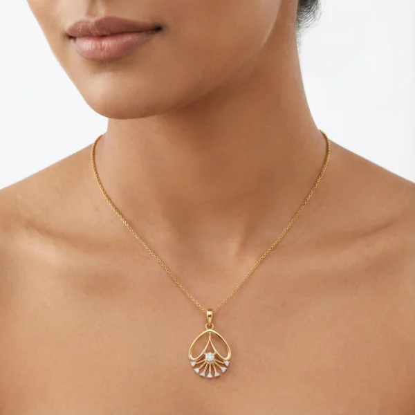 Rose Gold Diamond Pendant - APS00277