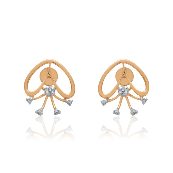 Rose Gold Diamond Earrings