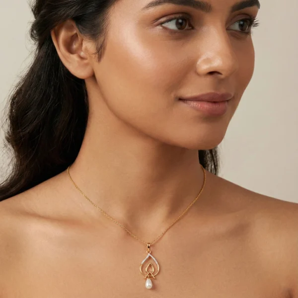 Yellow Gold Diamond Pendant - APS00299