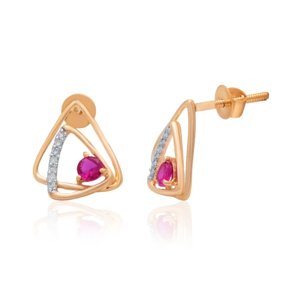 Yellow Gold Diamond Earrings