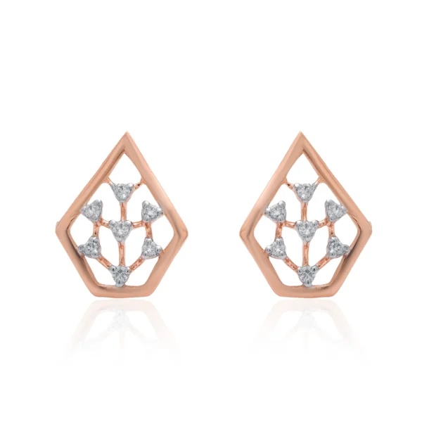 Rose Gold Diamond Earrings