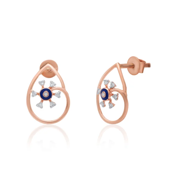Rose Gold Diamond Earrings