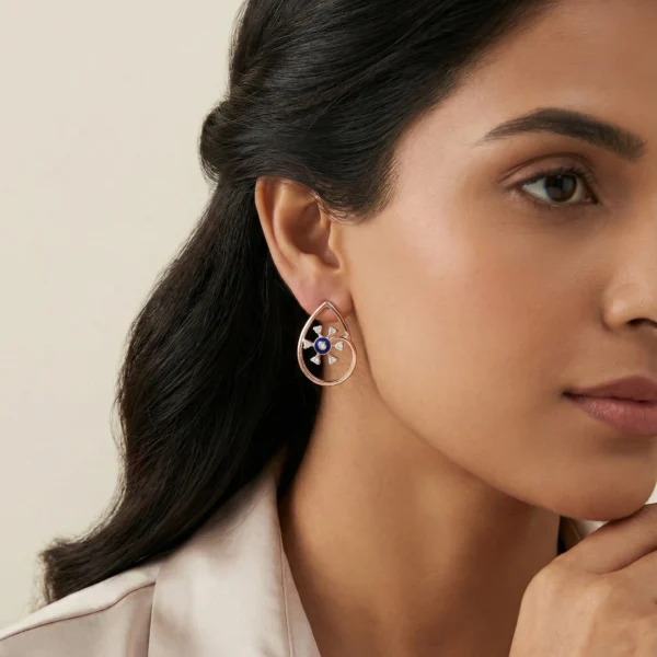Rose Gold Diamond Earrings - APS00303E