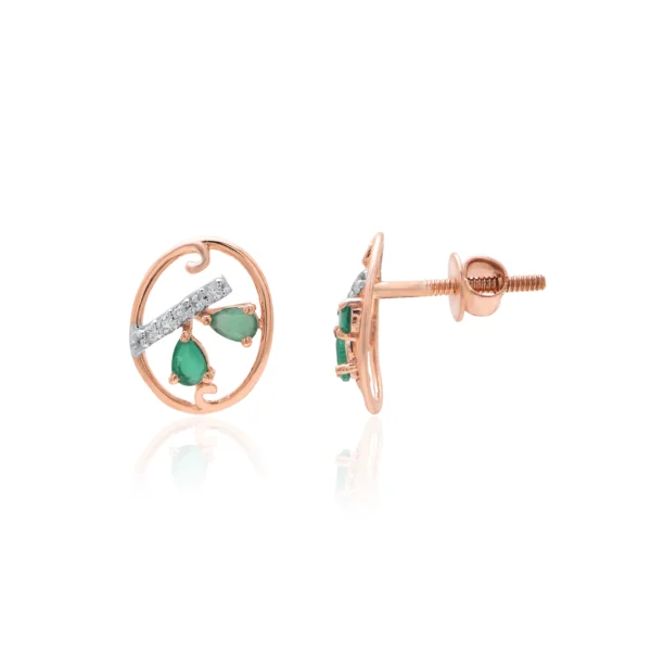 Rose Gold Diamond Earrings