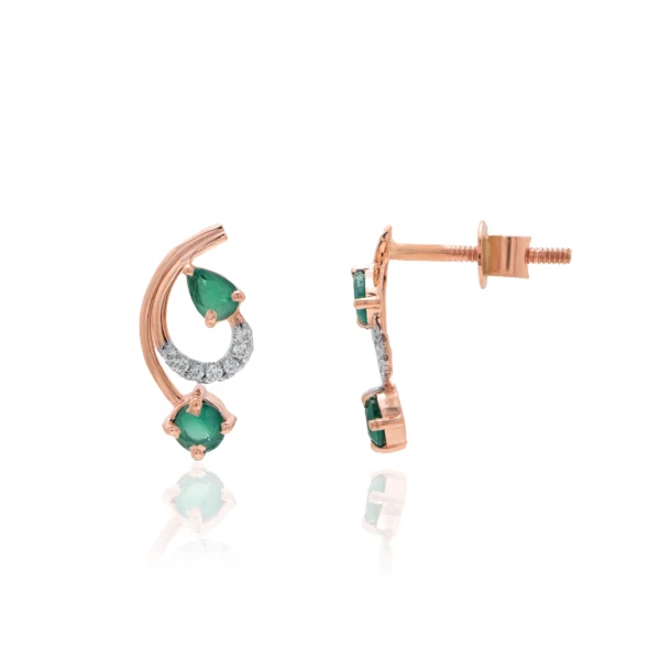 Rose Gold Diamond Earrings