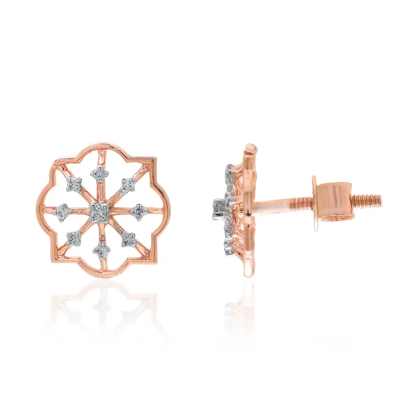 Rose Gold Diamond Earrings