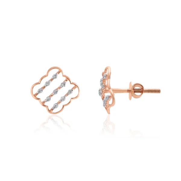 Rose Gold Diamond Earrings