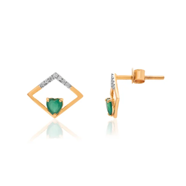 Yellow Gold Diamond Earrings