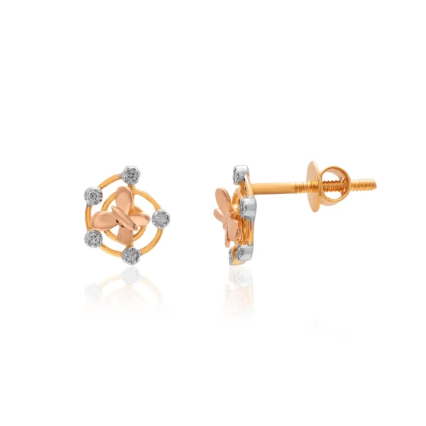 Yellow Gold Diamond Earrings