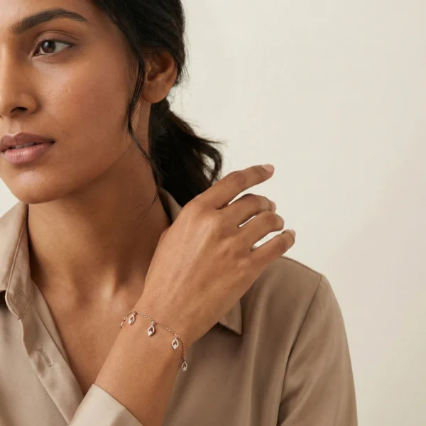 Rose Gold Diamond Bracelet - ALB00258