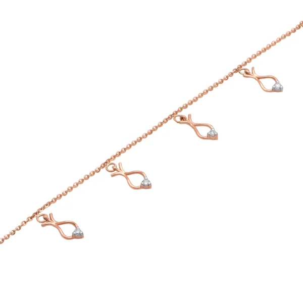 Rose Gold Diamond Bracelet - ALB00263