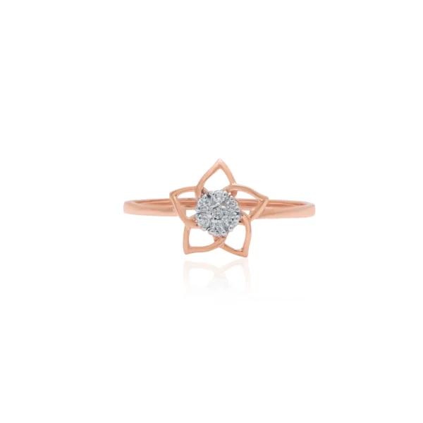 Rose Gold Diamond Ring - ALR01030