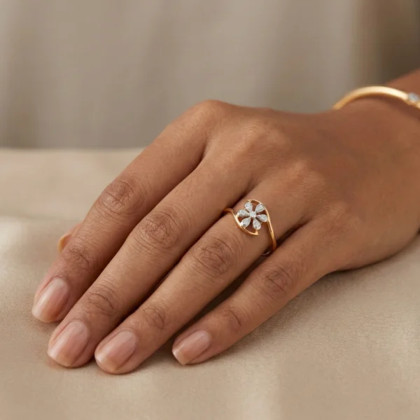 Yellow Gold Diamond Ring - ALR01043