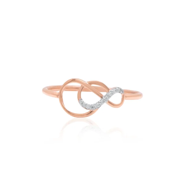 Rose Gold Diamond Ring - ALR01045