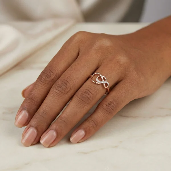 Rose Gold Diamond Ring - ALR01045