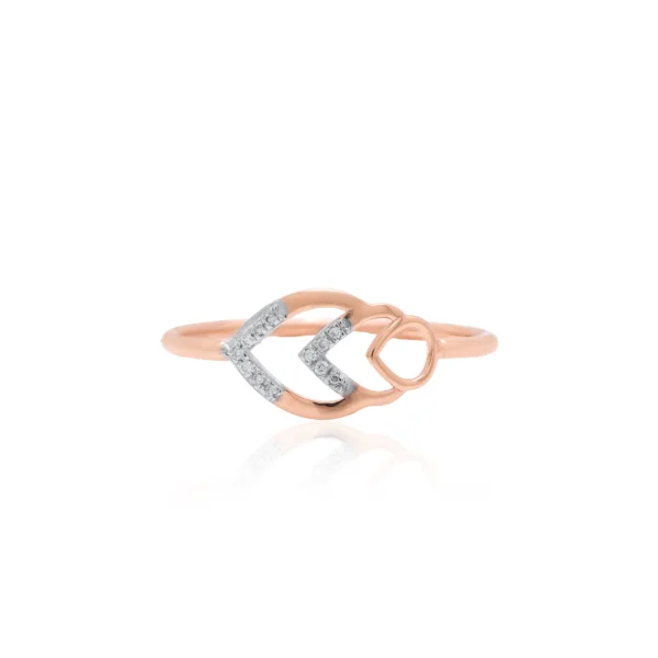 Rose Gold Diamond Ring - ALR01061