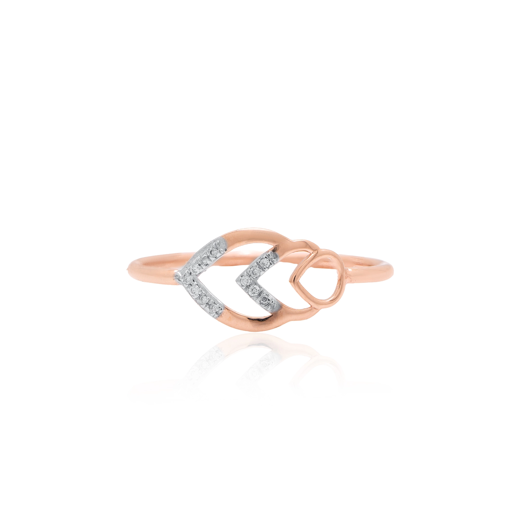 Rose Gold Diamond Ring - ALR01061