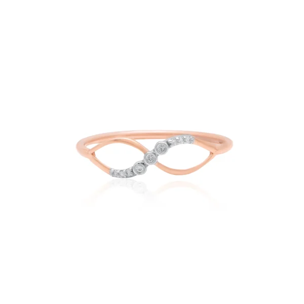 Rose Gold Diamond Ring - ALR01062