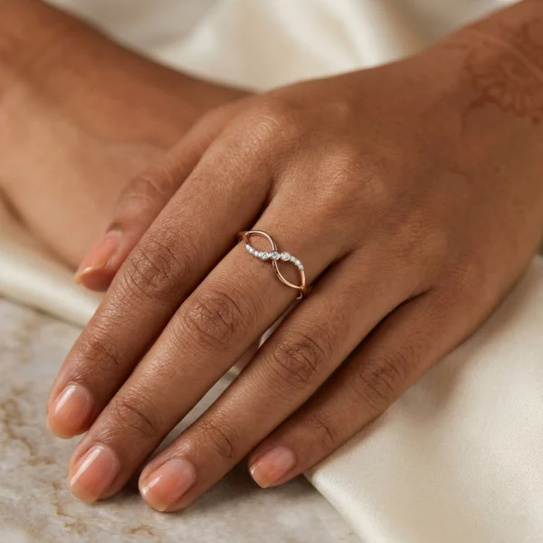 Rose Gold Diamond Ring - ALR01062