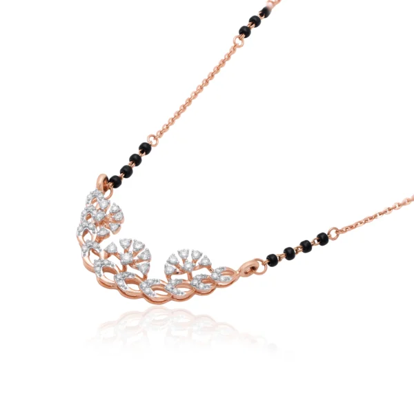 Rose Gold Diamond Mangalsutra - AMS00152