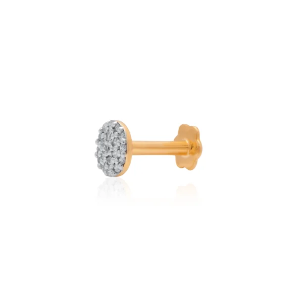 Yellow Gold Diamond Nose Pin