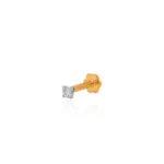 Yellow Gold Diamond Nose Pin - ANP00084
