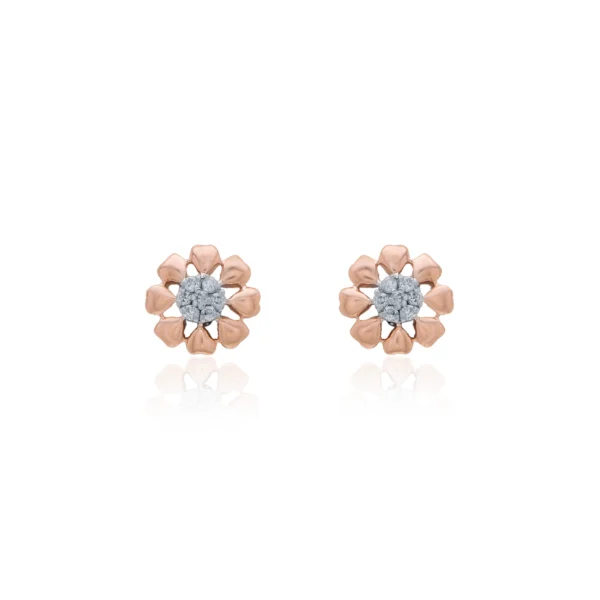 Rose Gold Diamond Earring