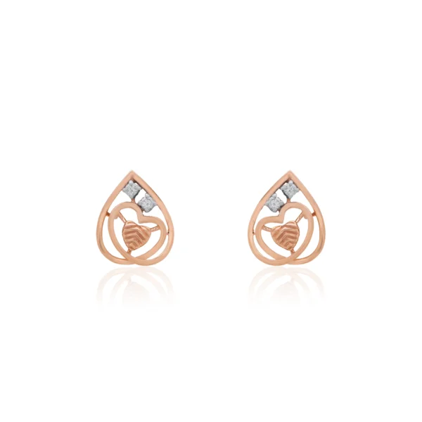 Rose Gold Diamond Earrings - APS00373E