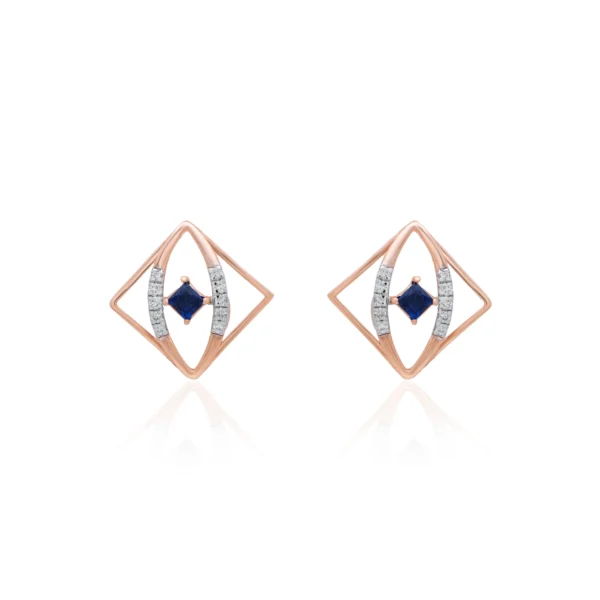 Rose Gold Diamond Earrings - APS00400E