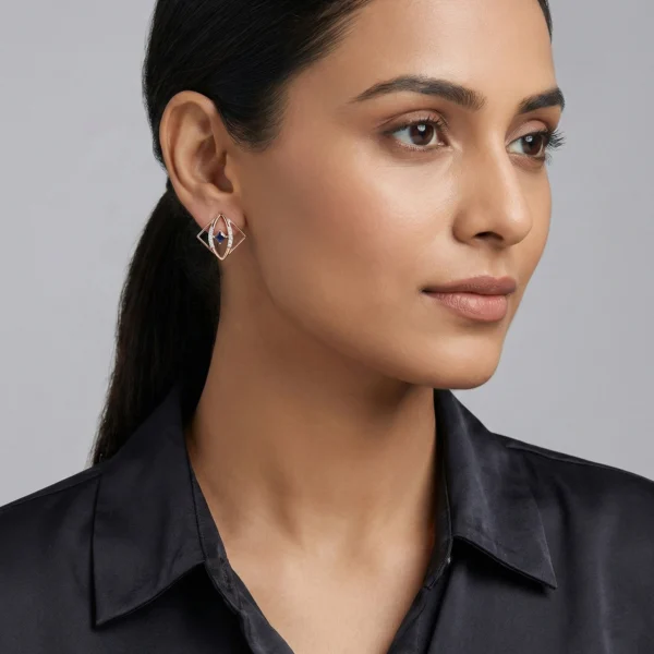 Rose Gold Diamond Earrings - APS00400E