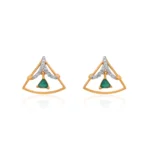 Yellow Gold Diamond Earrings - APS00404E