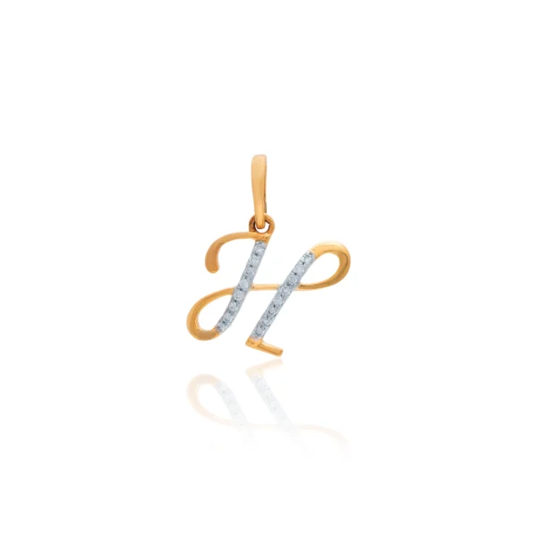 Initial H Diamond Pendant