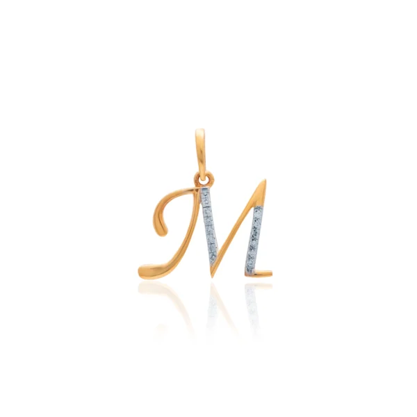 Initial M Diamond Pendant