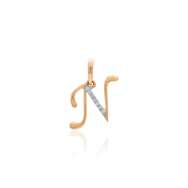Initial N Diamond Pendant