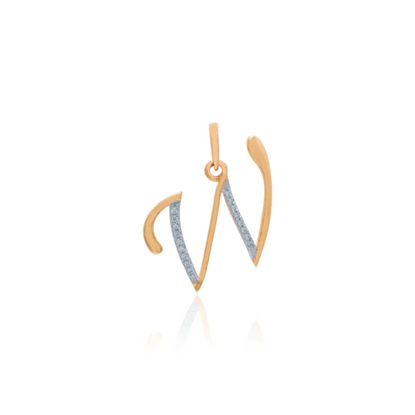 Initial W Diamond Pendant