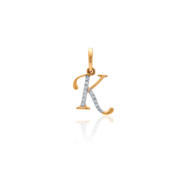 Initial K Diamond Pendant