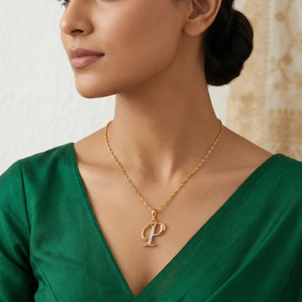 Initial P Diamond Pendant